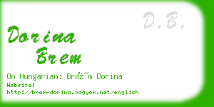 dorina brem business card